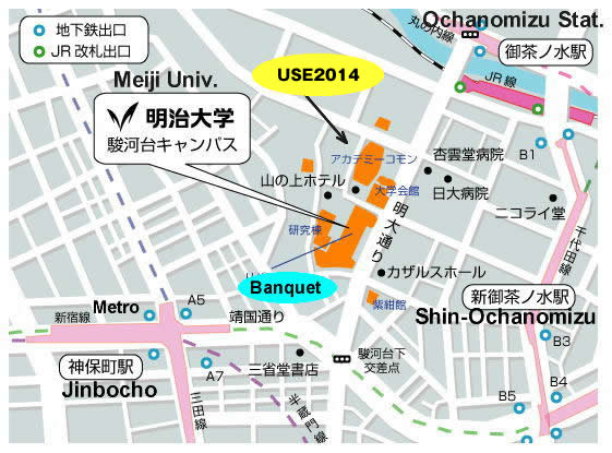 Map around the venue