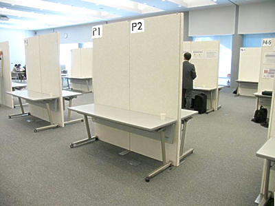 An example of poster boards and tables.